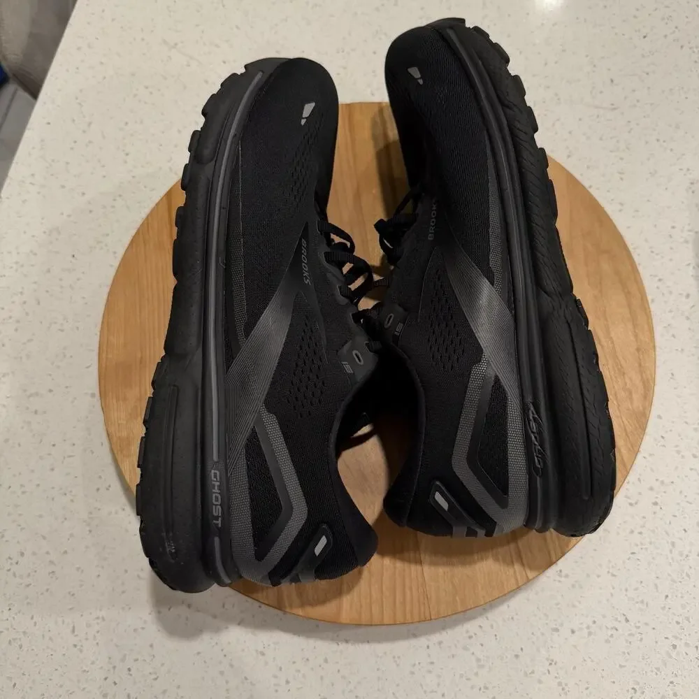 Brooks Shoes Mens 13 4E Extra Wide Ghost 15 Running Sneakers Black Gym Workout